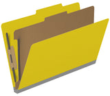 25 Pt. Pressboard Classification Folders, 2/5 Cut ROC Top Tab, Legal Size, 1 Divider (Box of 10)