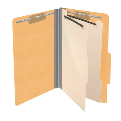 18 Pt. Classification Folders, 2/5 Cut ROC Top Tab, Legal Size, 2 Dividers (Box of 10)