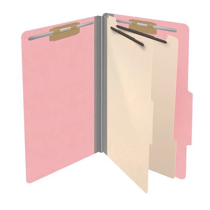 18 Pt. Classification Folders, 2/5 Cut ROC Top Tab, Legal Size, 2 Dividers (Box of 10)