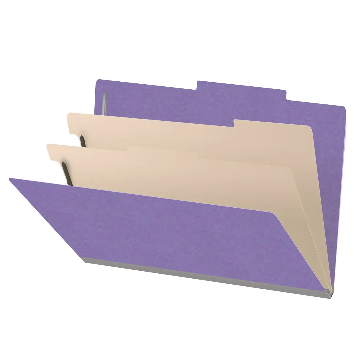 18 Pt. Classification Folders, 2/5 Cut ROC Top Tab, Legal Size, 2 Dividers (Box of 10)