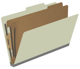 25 Pt. Pressboard Classification Folders, 2/5 Cut ROC Top Tab, Legal Size, 2 Dividers (Box of 10)