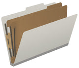 25 Pt. Pressboard Classification Folders, 2/5 Cut ROC Top Tab, Legal Size, 2 Dividers (Box of 10)