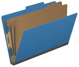 25 Pt. Pressboard Classification Folders, 2/5 Cut ROC Top Tab, Legal Size, 2 Dividers (Box of 10)