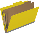 25 Pt. Pressboard Classification Folders, 2/5 Cut ROC Top Tab, Legal Size, 2 Dividers (Box of 10)