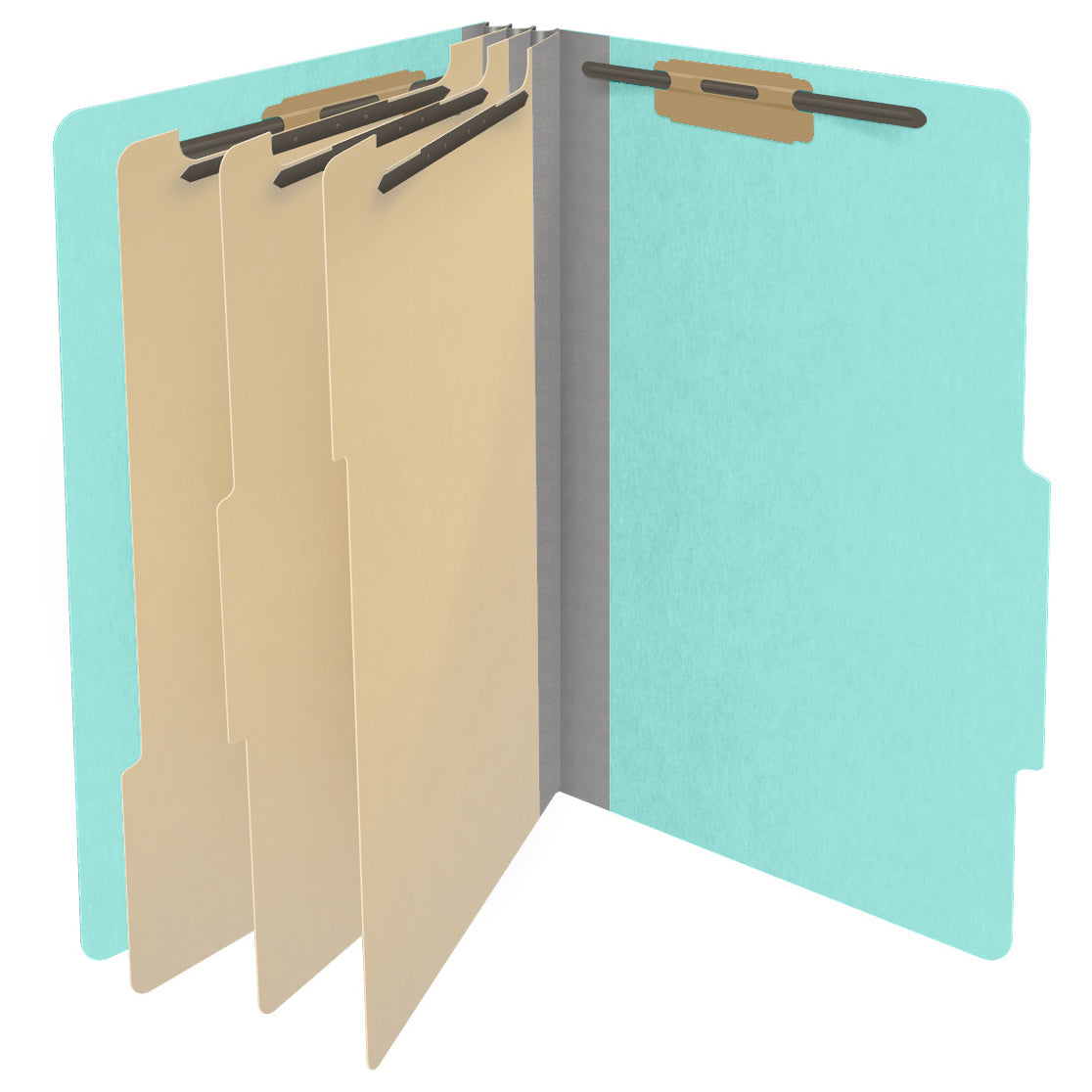 18 Pt. Classification Folders, 2/5 Cut ROC Top Tab, Legal Size, 3 Dividers (Box of 10)