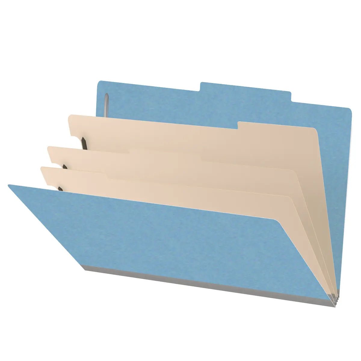 18 Pt. Classification Folders, 2/5 Cut ROC Top Tab, Legal Size, 3 Dividers (Box of 10)