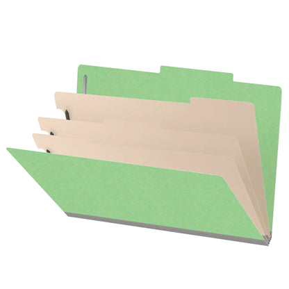 18 Pt. Classification Folders, 2/5 Cut ROC Top Tab, Legal Size, 3 Dividers (Box of 10)