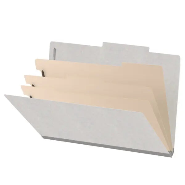 18 Pt. Classification Folders, 2/5 Cut ROC Top Tab, Legal Size, 3 Dividers (Box of 10)