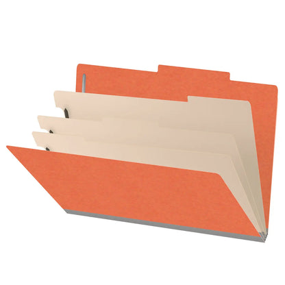 18 Pt. Classification Folders, 2/5 Cut ROC Top Tab, Legal Size, 3 Dividers (Box of 10)