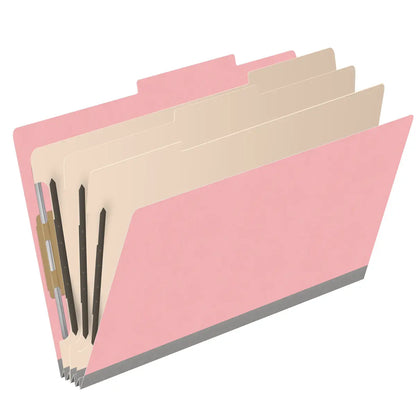 18 Pt. Classification Folders, 2/5 Cut ROC Top Tab, Legal Size, 3 Dividers (Box of 10)
