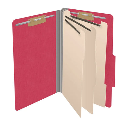 18 Pt. Classification Folders, 2/5 Cut ROC Top Tab, Legal Size, 3 Dividers (Box of 10)