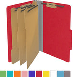 18 Pt. Classification Folders, 2/5 Cut ROC Top Tab, Legal Size, 3 Dividers (Box of 10)