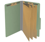 25 Pt. Pressboard Classification Folders, 2/5 Cut ROC Top Tab, Legal Size, 3 Dividers (Box of 10)