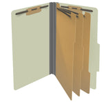 25 Pt. Pressboard Classification Folders, 2/5 Cut ROC Top Tab, Legal Size, 3 Dividers (Box of 10)