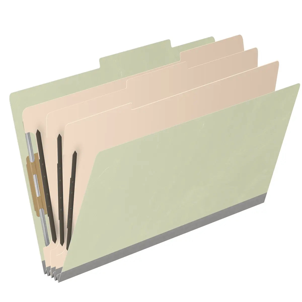 25 Pt. Pressboard Classification Folders, 2/5 Cut ROC Top Tab, Legal Size, 3 Dividers (Box of 10)