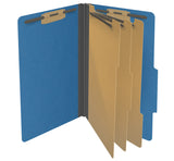 25 Pt. Pressboard Classification Folders, 2/5 Cut ROC Top Tab, Legal Size, 3 Dividers (Box of 10)