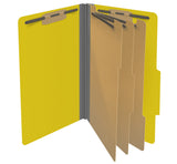 25 Pt. Pressboard Classification Folders, 2/5 Cut ROC Top Tab, Legal Size, 3 Dividers (Box of 10)