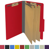 25 Pt. Pressboard Classification Folders, 2/5 Cut ROC Top Tab, Legal Size, 3 Dividers (Box of 10)