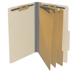 25 Pt. Pressboard Classification Folders, 2/5 Cut ROC Top Tab, Legal Size, 3 Dividers (Box of 10)