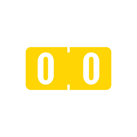 Smead ETSN "0" Labels 1/2" X 1" Laminated- Pack of 250