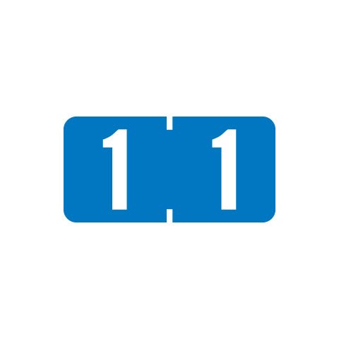 Smead ETSN "1" Labels 1/2" X 1" Laminated- Pack of 250