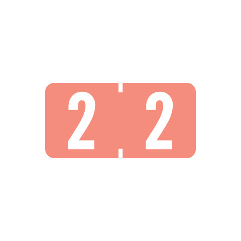 Smead ETSN "2" Labels 1/2" X 1" Laminated- Pack of 250
