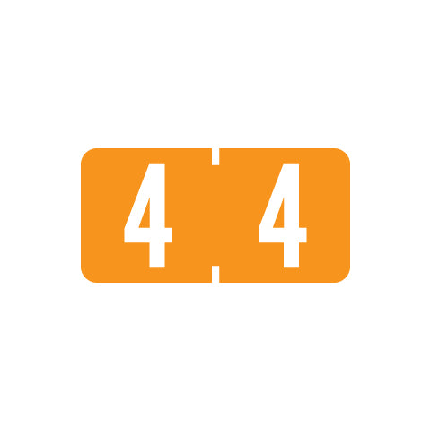 Smead ETSN "4" Labels 1/2" X 1" Laminated- Pack of 250