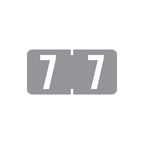 Smead ETSN "7" Labels 1/2" X 1" Laminated- Pack of 250