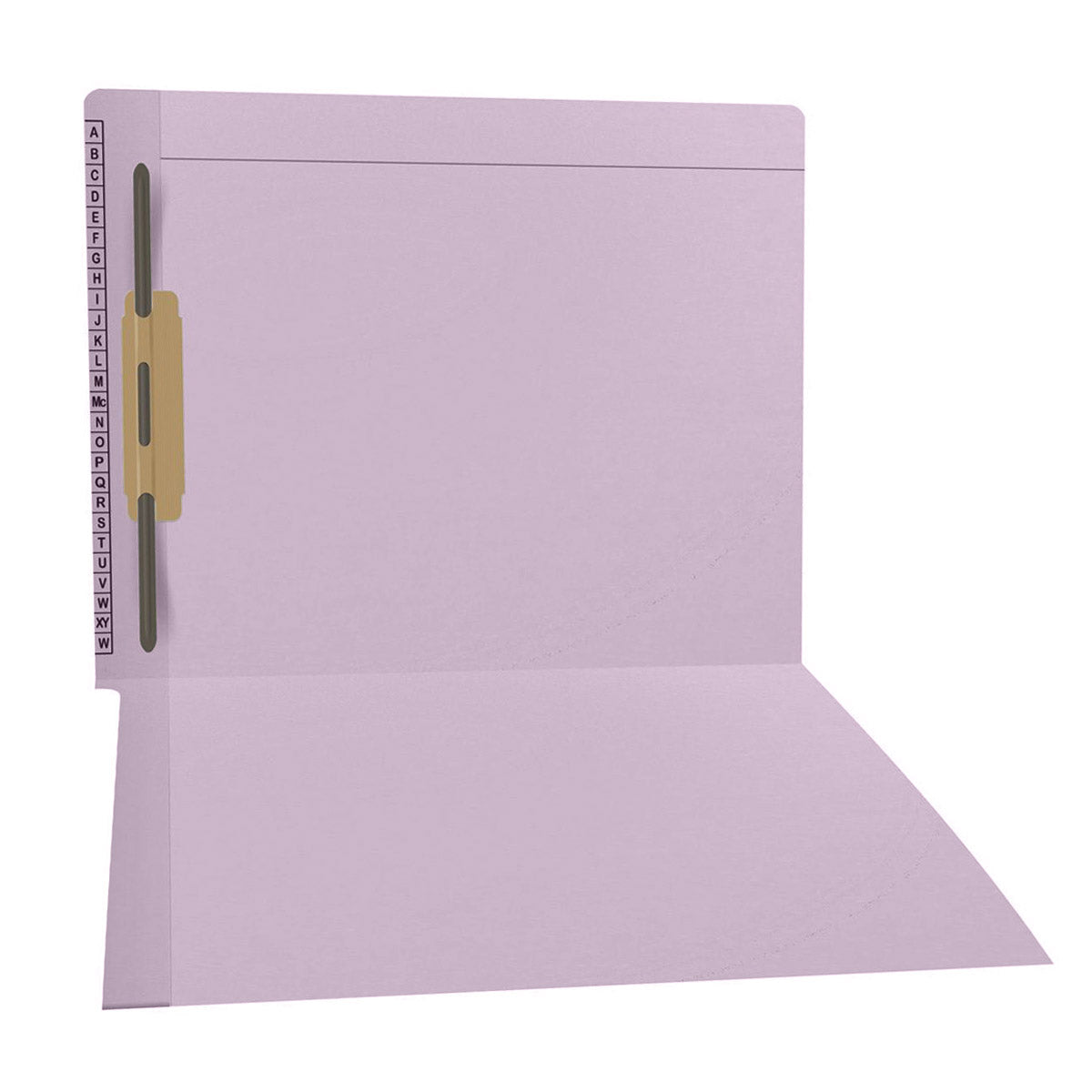 11 pt Kardex Match Folder, Reinforced Top and End Tab with A-Z Scale Printed on Left End Tab, Letter Size, Fastener Pos #3 (Box of 50)