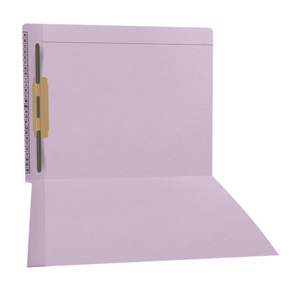 11 pt Kardex Match Folder, Reinforced Top and End Tab with A-Z Scale Printed on Left End Tab, Letter Size, Fastener Pos #3 (Box of 50)