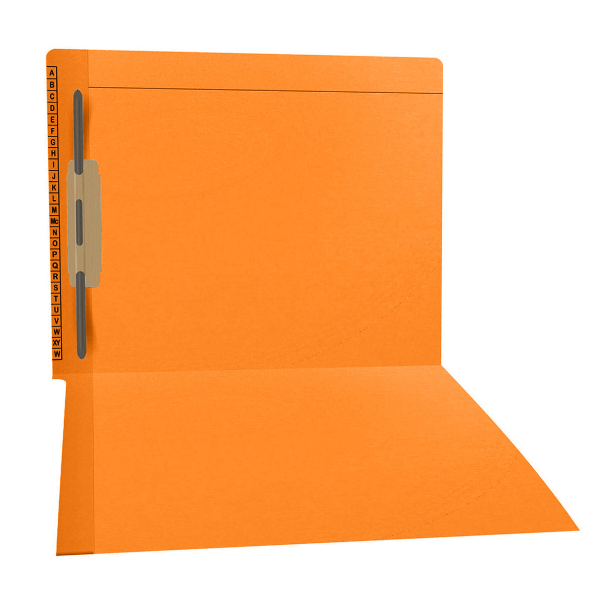 11 pt Kardex Match Folder, Reinforced Top and End Tab with A-Z Scale Printed on Left End Tab, Letter Size, Fastener Pos #3 (Box of 50)