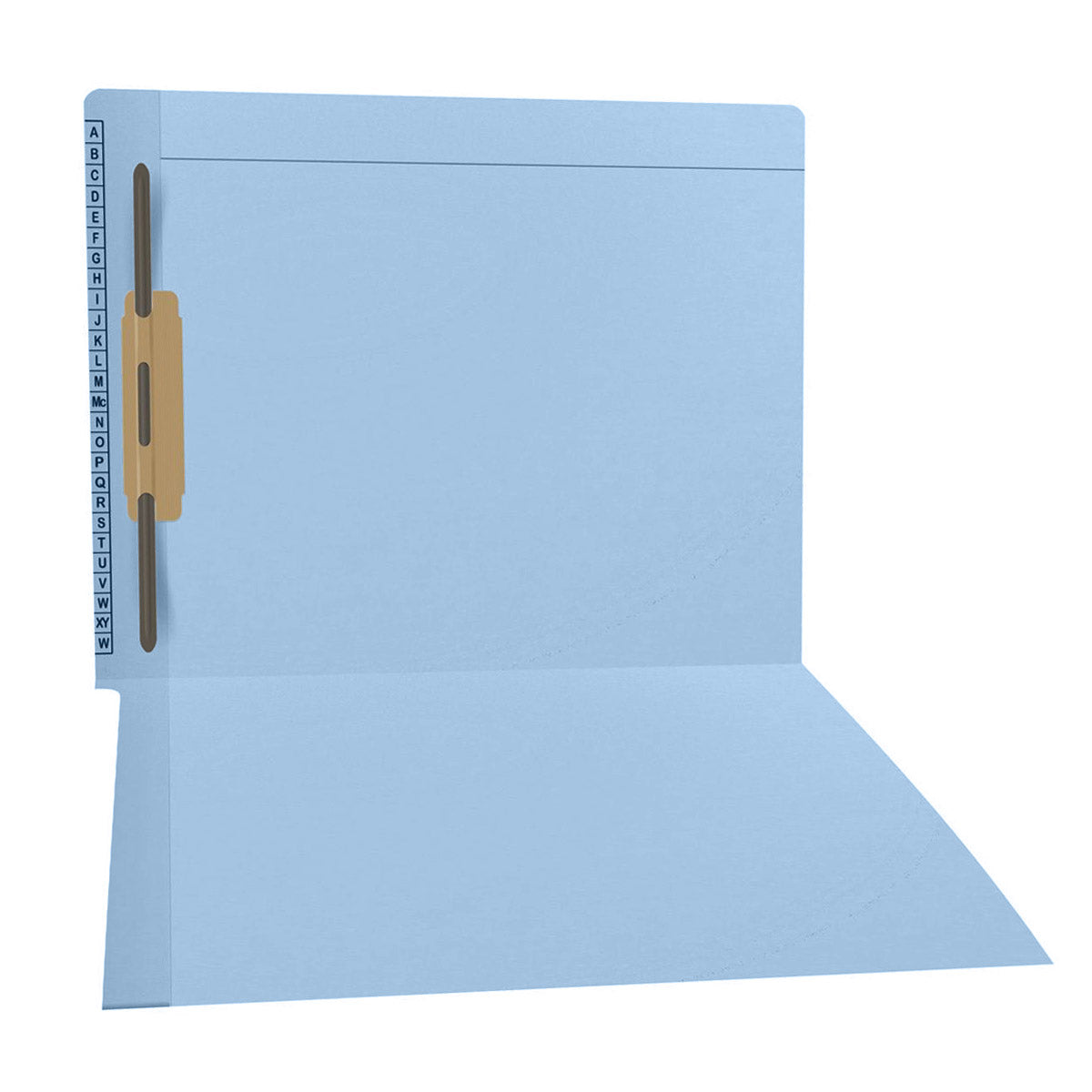 11 pt Kardex Match Folder, Reinforced Top and End Tab with A-Z Scale Printed on Left End Tab, Letter Size, Fastener Pos #3 (Box of 50)