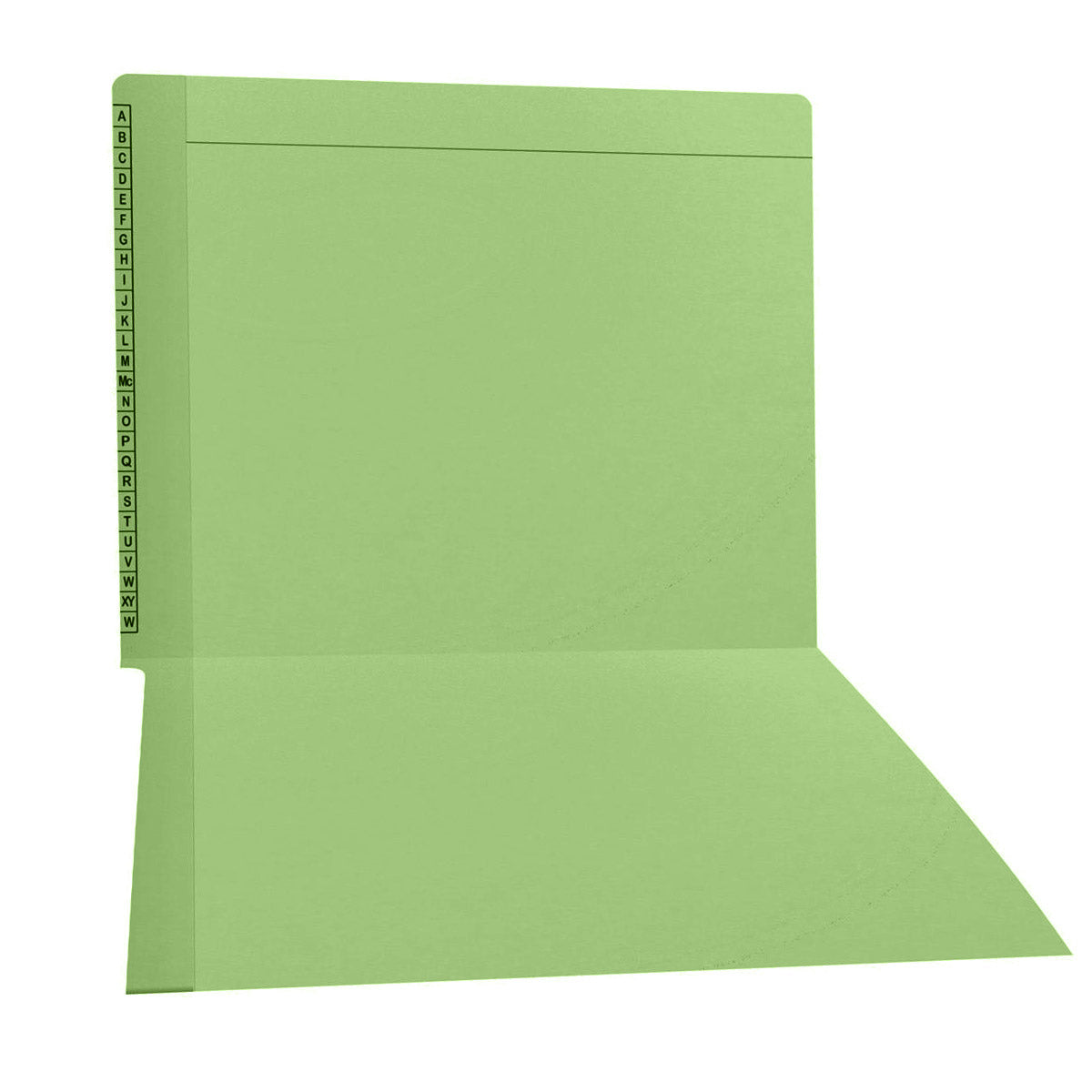 11 pt Kardex Match Folder, Reinforced Top and End Tab with A-Z Scale Printed on Left End Tab, Letter Size (Box of 100)