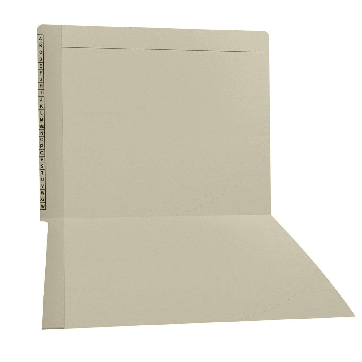 11 pt Kardex Match Folder, Reinforced Top and End Tab with A-Z Scale Printed on Left End Tab, Letter Size (Box of 100)