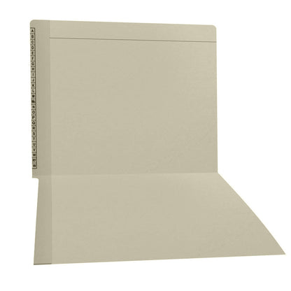 11 pt Kardex Match Folder, Reinforced Top and End Tab with A-Z Scale Printed on Left End Tab, Letter Size (Box of 100)
