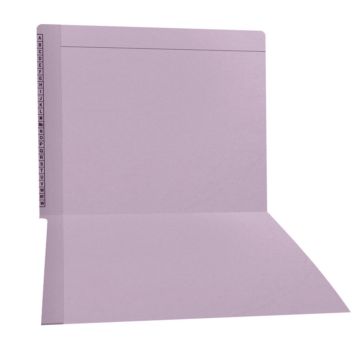 11 pt Kardex Match Folder, Reinforced Top and End Tab with A-Z Scale Printed on Left End Tab, Letter Size (Box of 100)