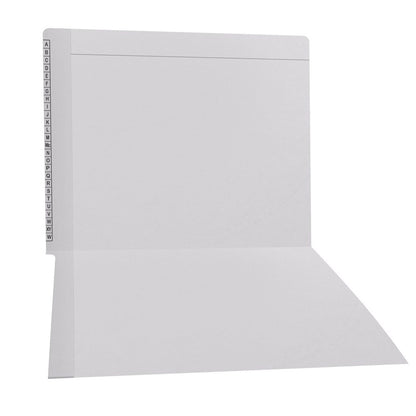 11 pt Kardex Match Folder, Reinforced Top and End Tab with A-Z Scale Printed on Left End Tab, Letter Size (Box of 100)