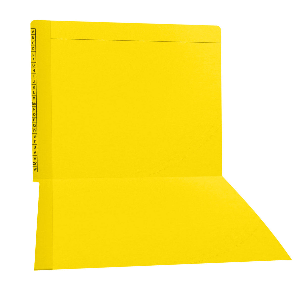 11 pt Kardex Match Folder, Reinforced Top and End Tab with A-Z Scale Printed on Left End Tab, Letter Size (Box of 100)