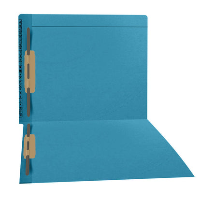11 pt Kardex Match Folder, Reinforced Top and End Tab with A-Z Scale Printed on Left End Tab, Letter Size, Fastener Pos #1  (Box of 50)