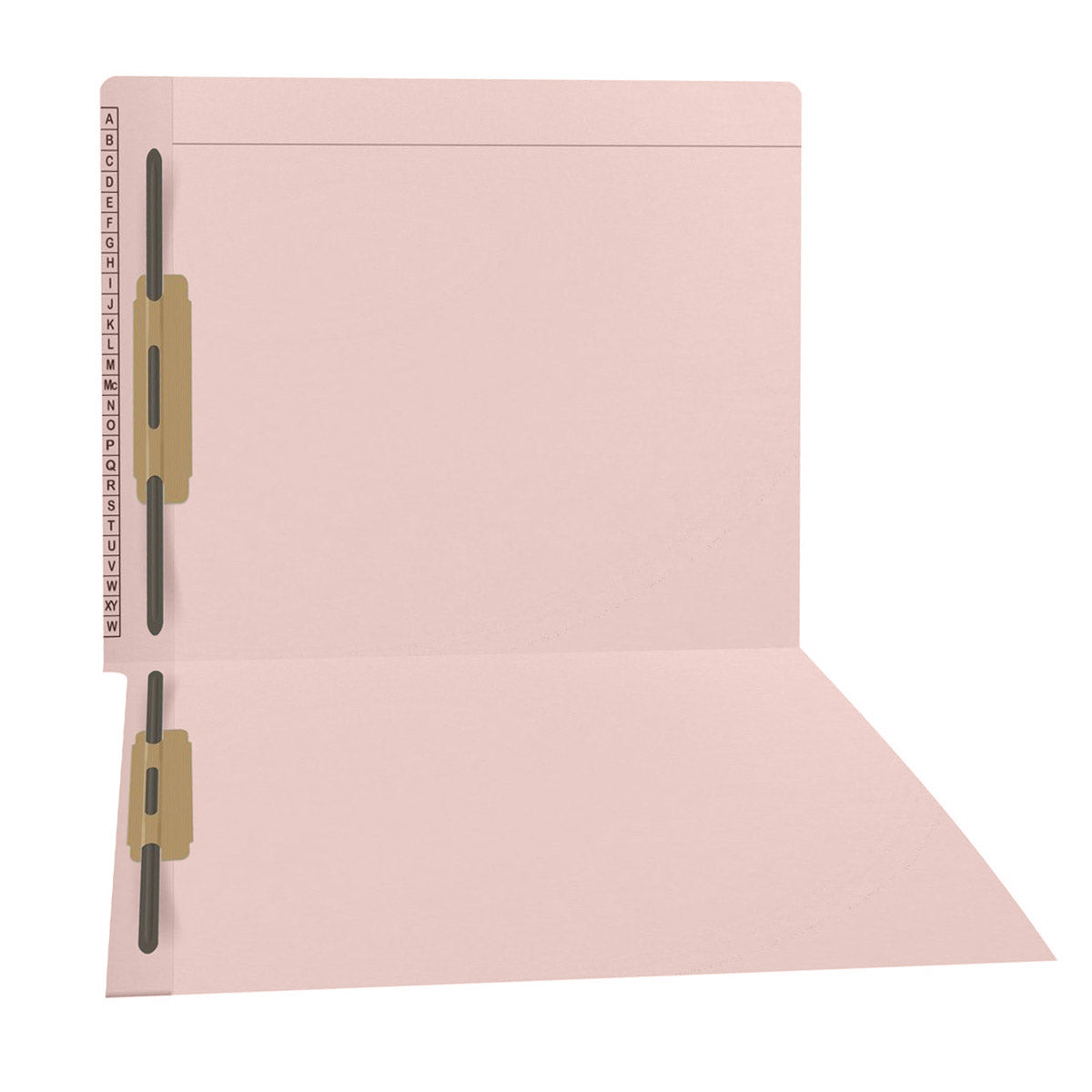 11 pt Kardex Match Folder, Reinforced Top and End Tab with A-Z Scale Printed on Left End Tab, Letter Size, Fastener Pos #1  (Box of 50)