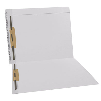 11 pt Kardex Match Folder, Reinforced Top and End Tab with A-Z Scale Printed on Left End Tab, Letter Size, Fastener Pos #1 &#3 (Box of 50)