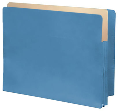 Color Expansion Pockets, Full End Tab, Paper Gussets, Letter Size, 1-3/4" Expansion (Carton of 250)