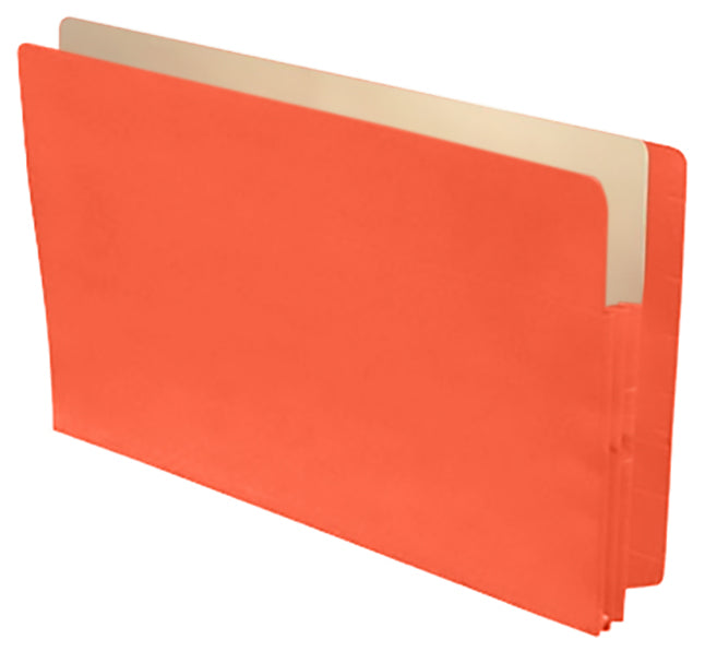 Color Expansion Pockets, Full End Tab, Paper Gussets, Legal Size, 1-3/4" Expansion (Carton of 250)