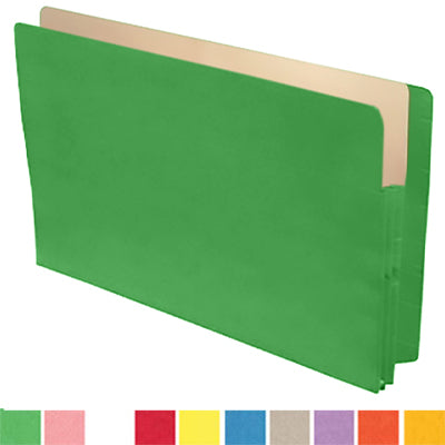 Color Expansion Pockets, Full End Tab, Tyvek Gussets, Legal Size, 1-3/4" Expansion (Carton of 250)