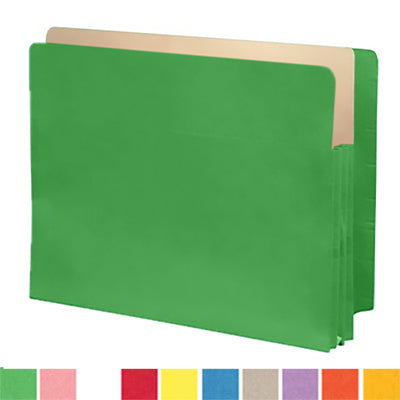 Color Expansion Pockets, Full End Tab, Tyvek Gussets, Letter Size, 3-1/2" Expansion (Carton of 250)
