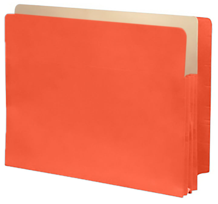 Color Expansion Pockets, Full End Tab, Paper Gussets, Letter Size, 3-1/2" Expansion (Carton of 250)