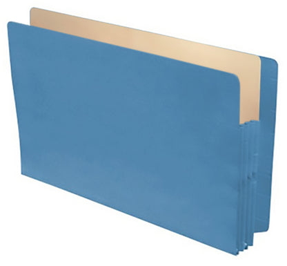 Color Expansion Pockets, Full End Tab, Paper Gussets, Legal Size, 3-1/2" Expansion (Carton of 250)