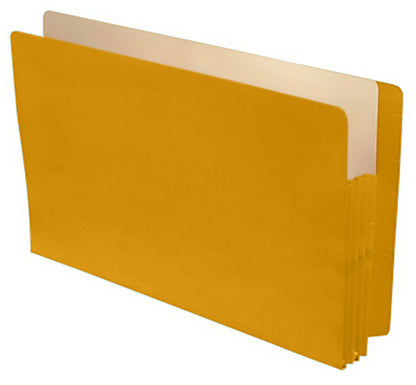 Color Expansion Pockets, Full End Tab, Paper Gussets, Legal Size, 3-1/2" Expansion (Carton of 250)