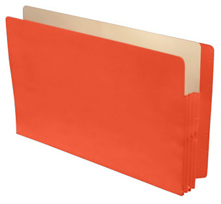 Color Expansion Pockets, Full End Tab, Paper Gussets, Legal Size, 3-1/2" Expansion (Carton of 250)