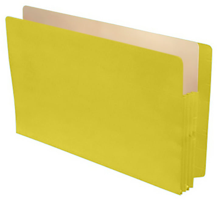 Color Expansion Pockets, Full End Tab, Paper Gussets, Legal Size, 3-1/2" Expansion (Carton of 250)